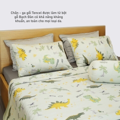 Bộ 3 món chăn gối Lụa Tencel 60s cao cấp LEE CORNER, 1 chăn 2 vỏ gối không lót bông mềm mịn thoáng mát 1m8x2m 2mx2m2 2m2x2m4