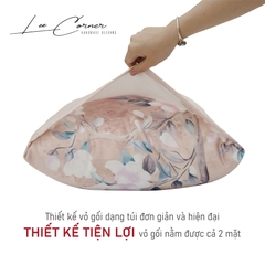 Bộ 3 món ga gối lụa Tencel 60S cao cấp LEE CORNER, gồm 2 vỏ gối 50x70 và 1 ga giường size 1m6 1m8 2m2 (may theo yêu cầu)