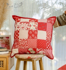 Vỏ gối ôm sofa, ghép vuông, kích thước 45x45cm