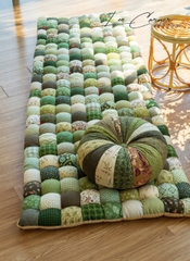 Thảm ghép vải, thảm decor phòng khách, đệm ghép vải