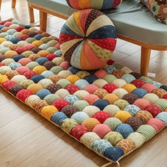 Thảm ghép vải, thảm decor phòng khách, đệm ghép vải