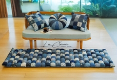 Thảm ghép vải, thảm decor phòng khách, đệm ghép vải