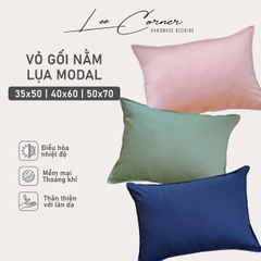 Vỏ gối Lụa Modal mầu trơn LEE CORNER cao cấp, áo gối nằm đủ size 25x35cm, 35x50cm 40x60cm 50x70cm 48x74cm
