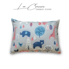 Vỏ Gối Nằm Cotton 35x50, 40x60, 50x70cm Cotton Thô lụa Hàn cao cấp LEE CORNER hoạ tiết, mềm mịn đủ size