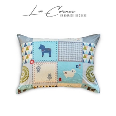 Vỏ Gối Nằm Cotton 35x50, 40x60, 50x70cm Cotton Thô lụa Hàn cao cấp LEE CORNER hoạ tiết, mềm mịn đủ size