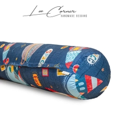 Vỏ Gối Ôm Cotton Thô lụa Hàn cao cấp LEE CORNER hoạ tiết, mềm mịn đủ size 60x80 70x100cm