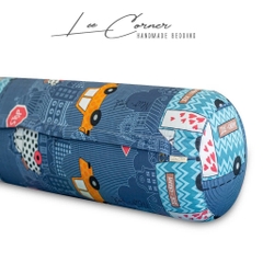 Vỏ Gối Ôm Cotton Thô lụa Hàn cao cấp LEE CORNER hoạ tiết, mềm mịn đủ size 60x80 70x100cm