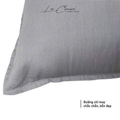 Vỏ Gối Nằm Cotton Thô lụa Hàn cao cấp LEE CORNER màu trơn, mềm mịn đủ size 50x70 40x60 35x50 25x35 cm
