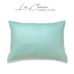 Vỏ Gối Nằm Cotton Thô lụa Hàn cao cấp LEE CORNER màu trơn, mềm mịn đủ size 50x70 40x60 35x50 25x35 cm