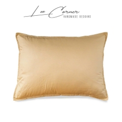 Vỏ Gối Nằm Cotton Thô lụa Hàn cao cấp LEE CORNER màu trơn, mềm mịn đủ size 50x70 40x60 35x50 25x35 cm