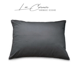 Vỏ Gối Nằm Cotton Thô lụa Hàn cao cấp LEE CORNER màu trơn, mềm mịn đủ size 50x70 40x60 35x50 25x35 cm