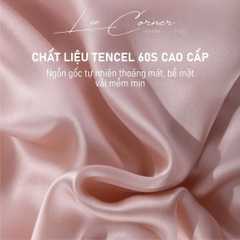 Vỏ Gối Nằm Lụa Tencel 60s Cao Cấp LEE CORNER, áo gối không khóa kéo 35x50 40x60 45x65 48x74 50x70 60x80cm (có may riêng)