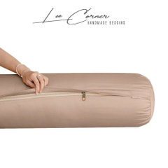 Vỏ Gối Ôm Lụa Tencel 60s cao cấp LEE CORNER mầu trơn, mềm mịn đủ size 60x80cm, 70x100cm, 80x100cm
