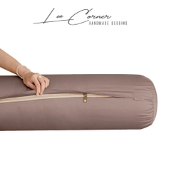 Vỏ Gối Ôm Lụa Tencel 60s cao cấp LEE CORNER mầu trơn, mềm mịn đủ size 60x80cm, 70x100cm, 80x100cm