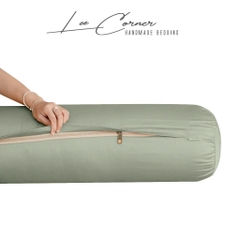 Vỏ Gối Ôm Lụa Tencel 60s cao cấp LEE CORNER mầu trơn, mềm mịn đủ size 60x80cm, 70x100cm, 80x100cm