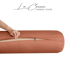 Vỏ Gối Ôm Lụa Tencel 60s cao cấp LEE CORNER mầu trơn, mềm mịn đủ size 60x80cm, 70x100cm, 80x100cm