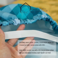 Ga chống thấm cao cấp Cotton phủ cao su non Lee Corner, chống thấm tuyệt đối dùng cho người già, trẻ em (không sột soạt)