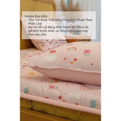 Tấm Trải Modal Micro, Ga chần bông LEE CORNER, Topper chần bông cao cấp kích thước 1m6 1m8 2m2, may theo yêu cầu
