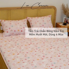 Tấm Trải Modal Micro, Ga chần bông LEE CORNER, Topper chần bông cao cấp kích thước 1m6 1m8 2m2, may theo yêu cầu