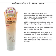Sữa Rửa Mặt Jwhite Trẻ Hóa Da Tinh Chất Collagen Pearl - 120g