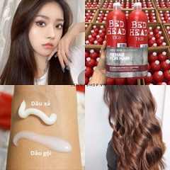 Set Gội Xả Tigi Bed Head Phục Hồi Hư Tổn Tơi Phồng Tóc - Chai 750ml*2