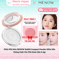[MUA 1 TẶNG 1] Phấn Phủ Nén MENOW Rabbit Compact Powder Kiềm Dầu Chống Nước Che Phủ Hoàn Hảo 8.5g