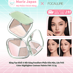 Bảng Tạo Khối Và Bắt Sáng Focallure Đa Năng Lâu Trôi Color Highlighter Contour Palette F86