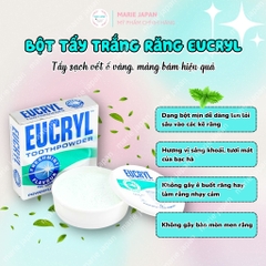 Bột Tẩy Trắng Răng Eucryl Toothpowder Powerful Stain Removal Hộp 50g