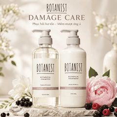 Dầu Gội Xả BOTANIST Nắp Hồng Damage Care 460ml Phục Hồi Tóc Hư Tổn, Giảm Gãy Rụng, Dưỡng Tóc Mềm Mượt