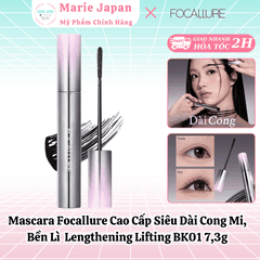 Mascara Focallure Cao Cấp Siêu Dài Cong Mi, Bền Lì Lengthening Lifting BK01 7,3g