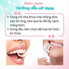 Tăm Chỉ Create Dental Floss & Picks Sạch Kẽ Răng Nhẹ Nhàng An Toàn Nhật Bản Túi 101 Cây