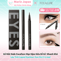 Kẻ Mắt Nước Focallure Mực Đậm Siêu Dễ Kẻ  Nhanh Khô Lâu Trôi Liquid Eyeliner Pen FA13
