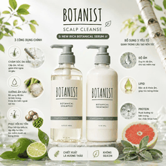 Combo 2 Món Set Gội Xả BOTANIST Scalp Cleanse NẮP XÁM Chai 460ml