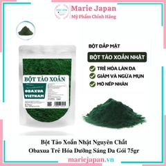 Bột Tảo Xoắn Nhật Nguyên Chất Obaxua Trẻ Hóa Dưỡng Sáng Da Gói 75gr