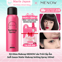[MUA 1 TẶNG 1] Xịt Khóa Makeup MENOW Lâu Trôi Cấp Ẩm Soft Gauze Matte Makeup Setting Spray 100ml