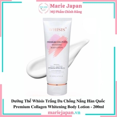 Dưỡng Thể Whisis Ban Ngày Premium Collagen Whitening UV SPF50 Tuýp 200ml