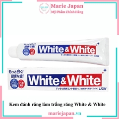 Kem Đánh Răng Lion White & White Làm Trắng Răng 150g Nhật Bản