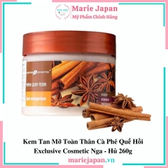 Kem Tan Mỡ Toàn Thân Cà Phê Quế Hồi Exclusive Cosmetic Nga - Hủ 260g