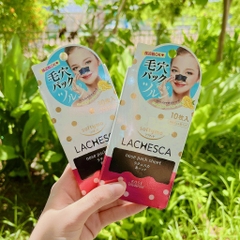 Miếng Lột Mụn Đầu Đen Lachesca Kose Softymo Hộp 10 Miếng Nhật Bản