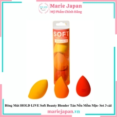 Set 3 Bông Mút HOLD LIVE Soft Beauty Blender Tán Nền Mềm Mịn