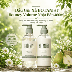 Dầu Gội Xả BOTANIST Bouncy Volume Nắp Xanh Tạo Độ Phồng Tự Nhiên, Mềm Mại Và Bồng Bềnh Nhật Bản 460ml