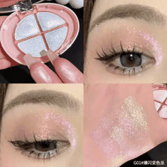 Phấn Mắt 4 Ô Gogotales Nhũ Mịn Lì Siêu Bắt Sáng Căng Bóng Lâu Trôi Glittering Colorful GT733 4,8g
