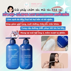 Dầu Gội Xả Spes Axit Hyaluronic Muối Biển Sạch Sâu Kiềm Dầu Dưỡng Ẩm Phục Hồi Tóc Bồng Bềnh Chai 600ml