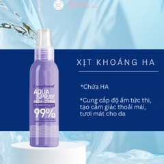 Xịt khoáng Compliment Aqua Spray 99% Cấp Ẩm Làm Mát Dịu Da 200ml