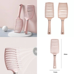 Lược Chải Tóc Massage Da Đầu Gỡ Rối Đệm Khí Tạo Kiểu Tóc Xoăn Dài Phồng Chân Tóc Tiện Lợi - MÀU HỒNG