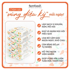 Khăn Ướt Vệ Sinh Vùng Kín Femfresh Intimate Skincare Daily Wipes Cao Cấp Hằng Ngày