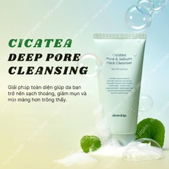 Sữa Rửa Mặt 2IN1 Dewdap Sạch Sâu Dưỡng Ẩm Mềm Mịn Cho Da Dầu Mụn Nhạy Cảm Cicatea Pore & Sebum Pack Cleanser Hàn Quốc