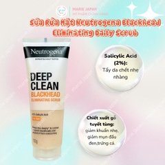 Sữa Rửa Mặt Neutrogena Sạch Sâu Giảm Mụn Siêu Ẩm Mịn Deep Clean Blackhead Eliminating Scrub Tuýp 100G