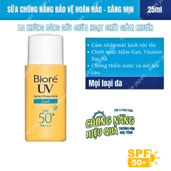 Kem Chống Nắng Biore UV Dạng Sữa Sáng Mịn Da Perfect Protect Milk/ Smooth Velvet UV Nhật Bản