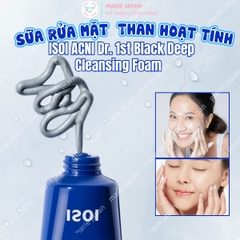 Sữa Rửa Mặt ISOI Than Hoạt Tính Sạch Sâu Giảm Dầu Nhờn Hiệu Quả ACNI Dr. 1st Black Deep Cleansing Foam Hàn Quốc 75ml